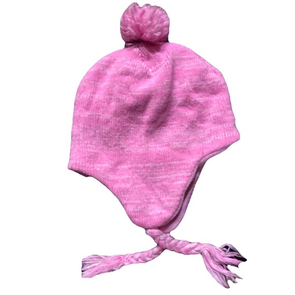 Y2K Style Hello Kitty Pink Skull Cap Beanie With Ear Flaps - Picture 2 of 5